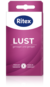Ritex Lust - genoppt und gerippt - intensive Stimulation für beide Partner Ritex LUST Kondome genoppt und gerippt