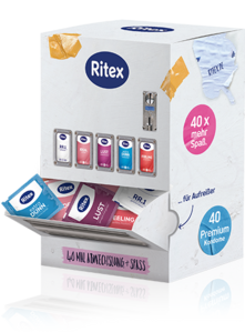 Ritex Kondom­automat - 40 Mal Abwechslung und Spass - im nostalgischen Automaten-Look Ritex Kondomautomat 40 Kondome Mix