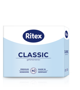 Ritex CLASSIC - Intense sensation - For a natural feeling Ritex CLASSIC condom box