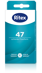 Ritex 47 - schlanke Passform - sicheres Gefühl bei schlanken Größen Ritex 47 schmale Kondome klein
